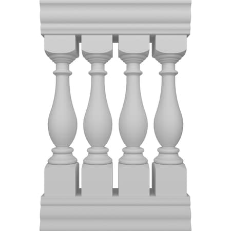 Ekena Millwork Fiberthane Legacy Balustrade Railing Kit, Style D (6 1/4" On-Center Spacing to Pass 4" Sphere Code) BALK40X024LGD